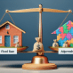 Illustration of a fixed rate mortgage and adjustable-rate mortgage side by side - Fixed Rate or Adjustable-Rate Mortgage