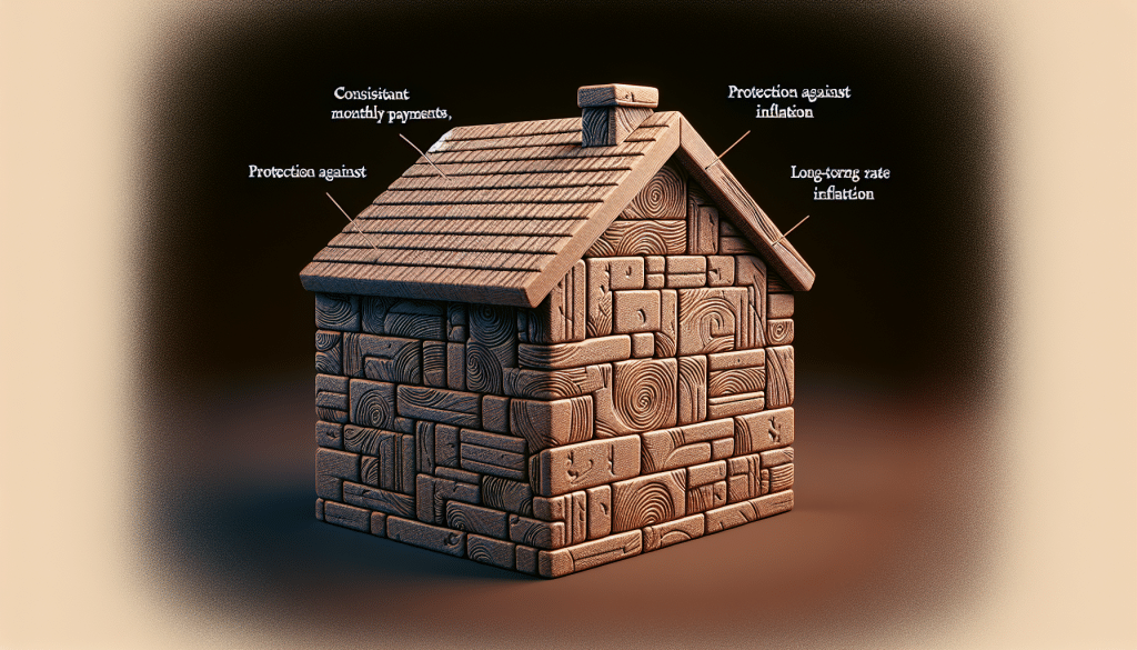 Illustration of a house with a stable foundation representing fixed rate mortgages. How Much Can I Afford To Pay For A House? Glossary - Fixed Rate or Adjustable-Rate Mortgage 