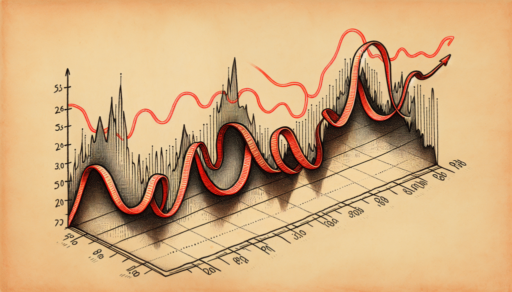 Illustration of a graph showing fluctuating interest rates for adjustable-rate mortgages - Fixed Rate or Adjustable-Rate Mortgage 